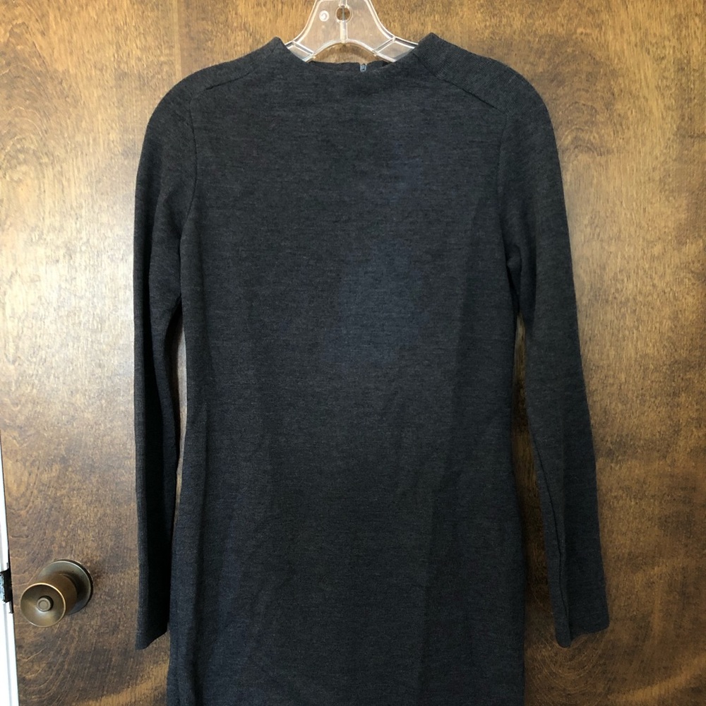 Zara W&B Collection Gray Sweater Dress